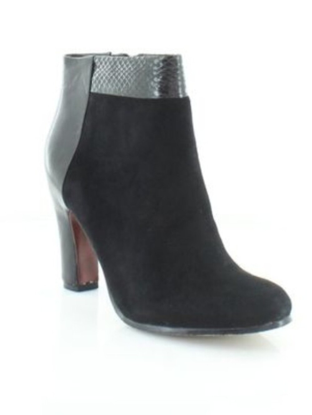 Sam Edelman Shay Mixed Material Suede Leather Ankle Booties Black 9.5